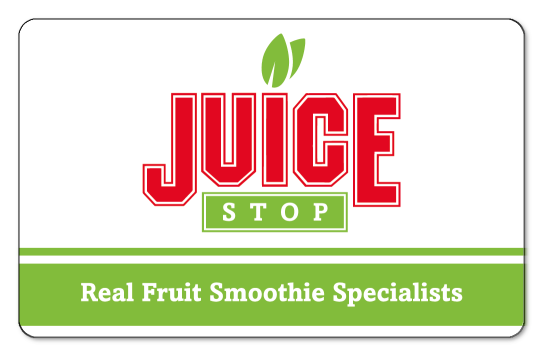 juice stop logo on a white and lime green background